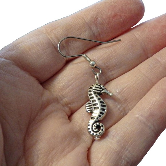 Seahorse earrings 3039 - Picture 3 of 4